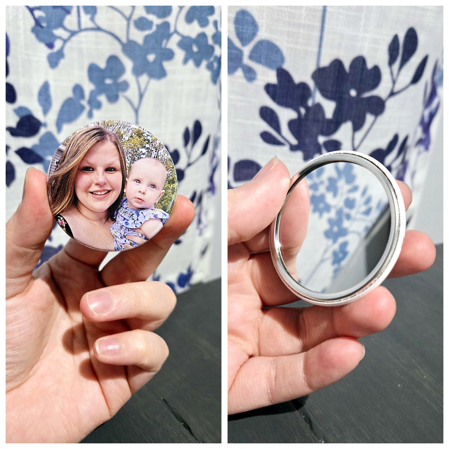 Round Custom Photo Mirrors 2.25"