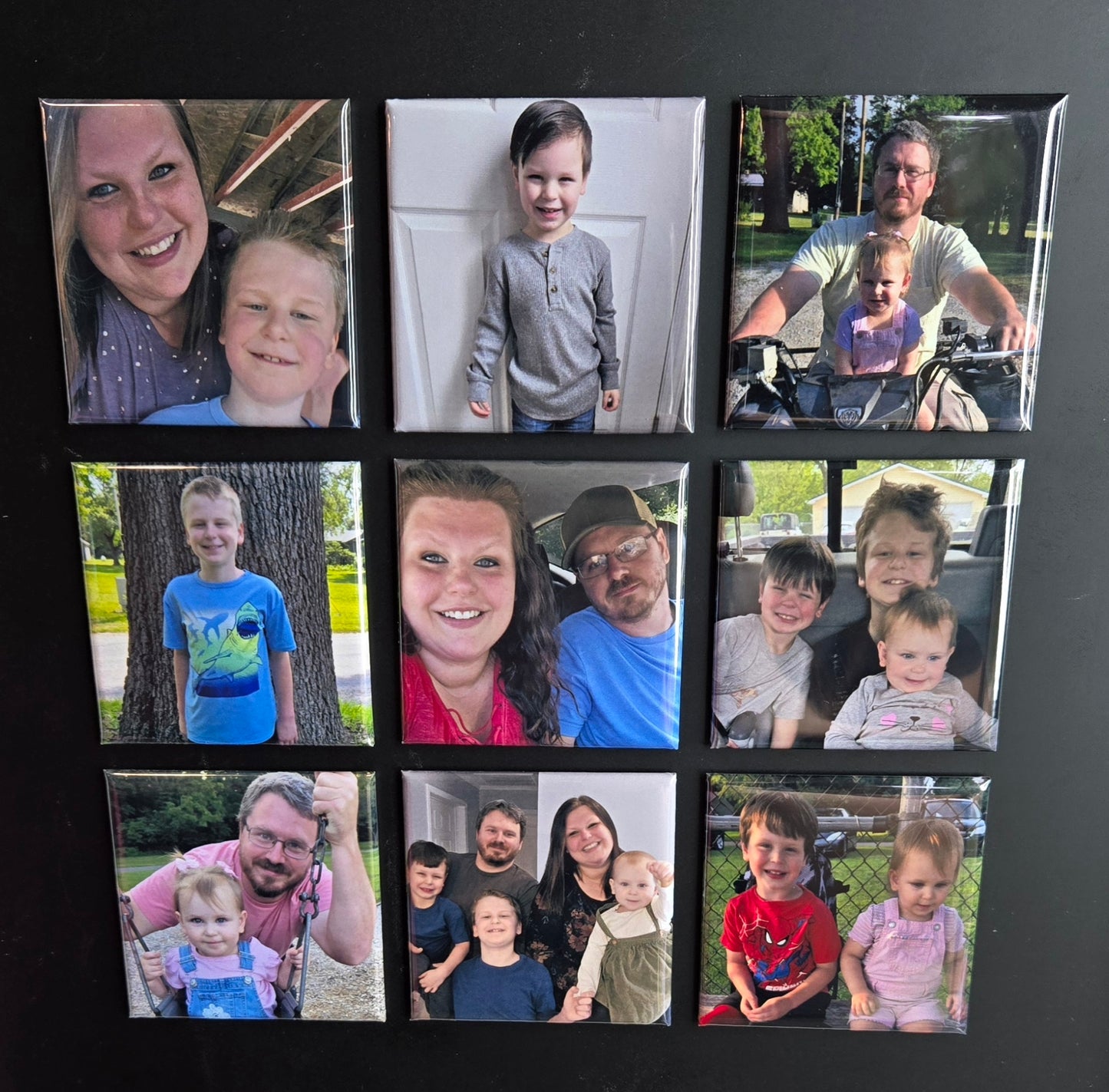 Square Custom photo magnets 2x2"