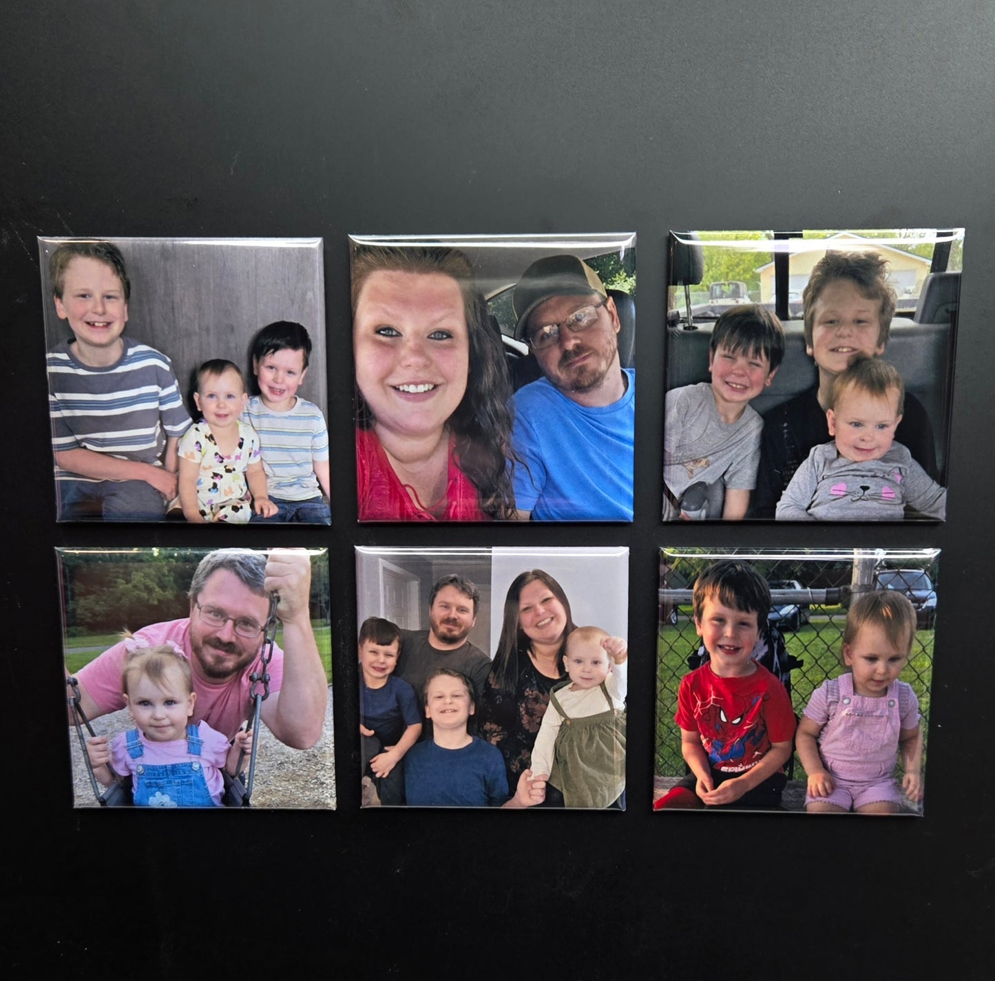 Square Custom photo magnets 2x2"