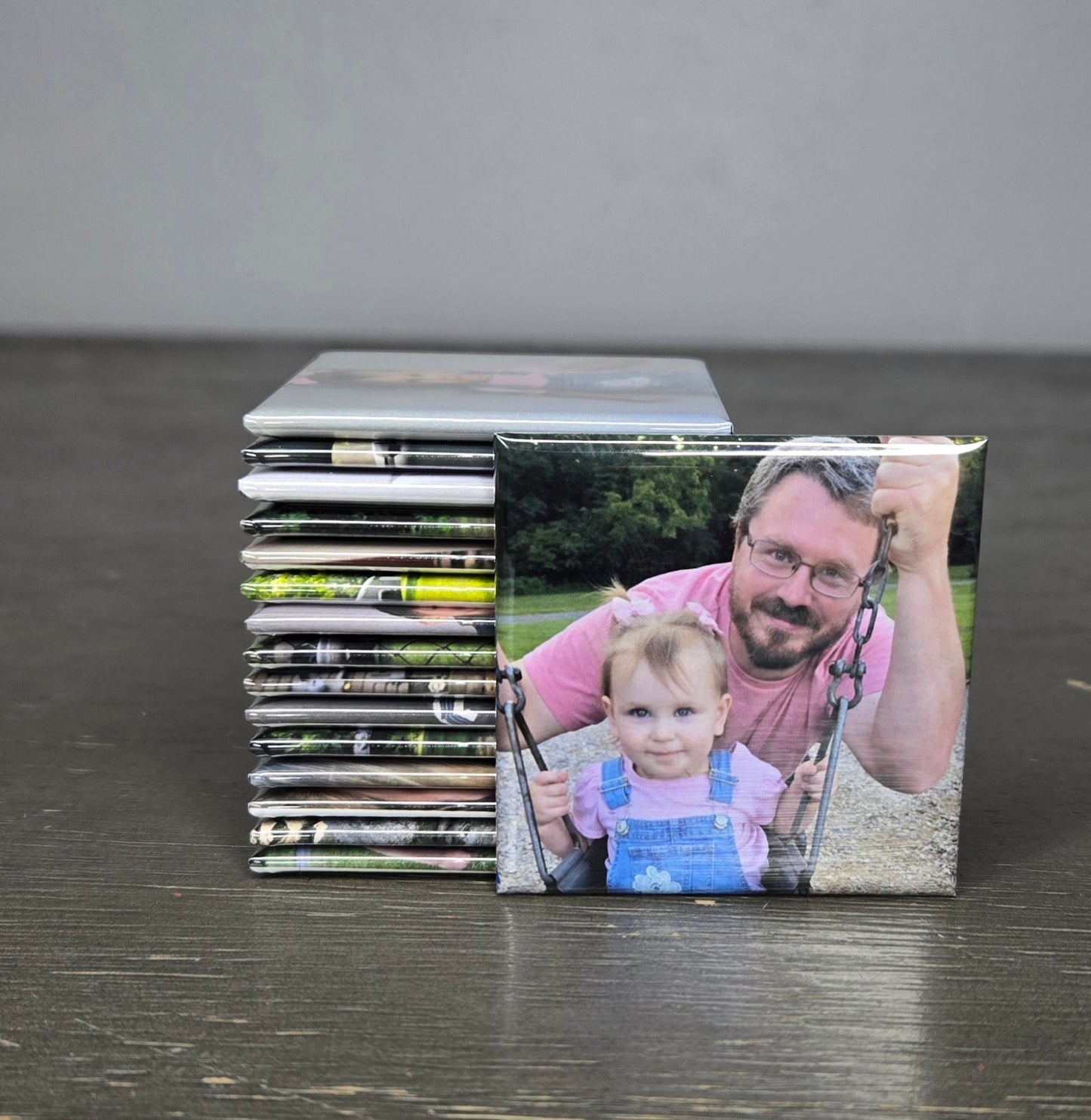 Square Custom photo magnets 2x2"