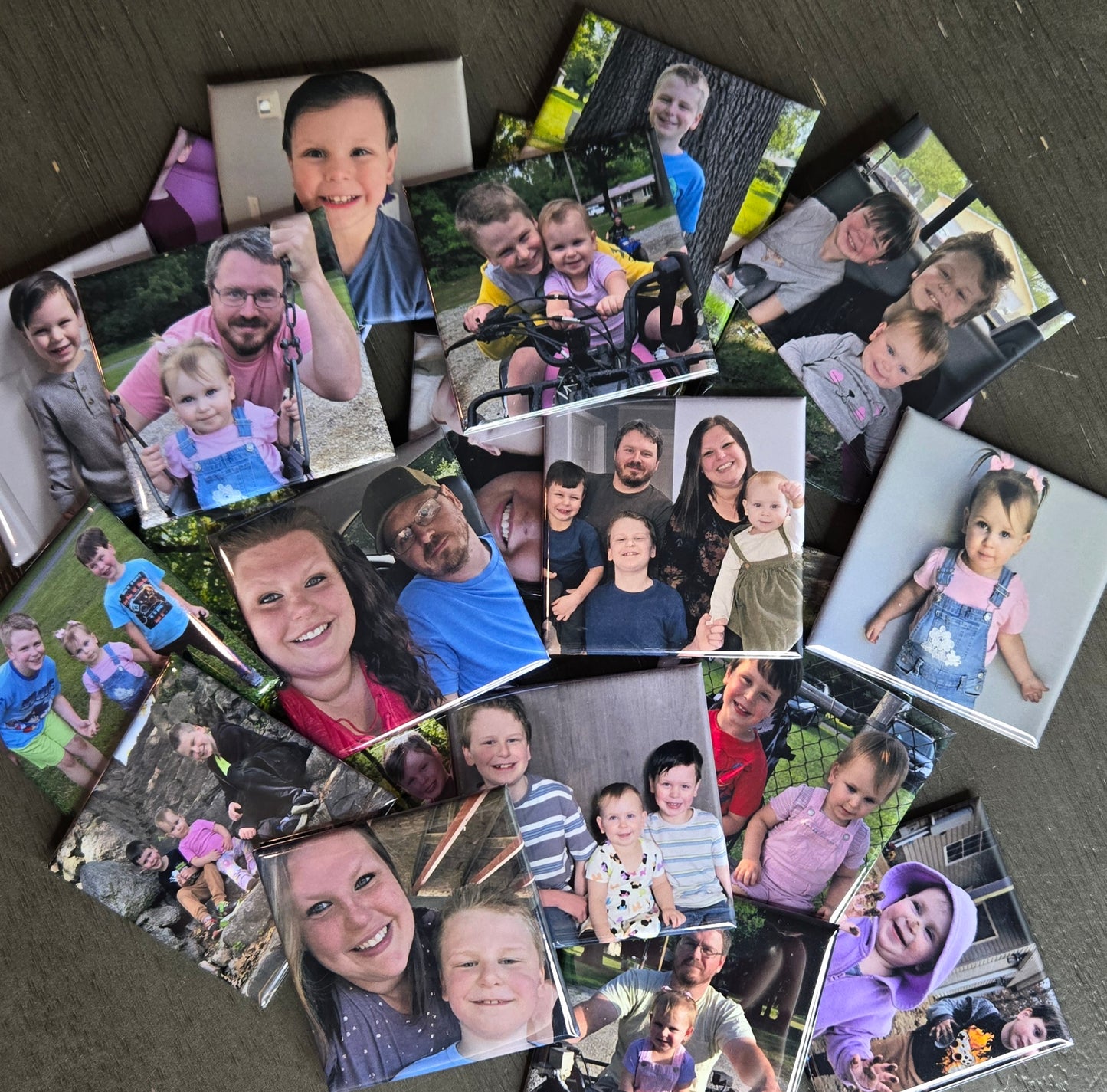 Square Custom photo magnets 2x2"