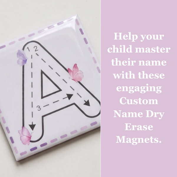 Dry Erase Custom Name Magnets- Butterflies