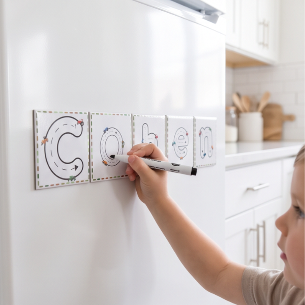 Dry Erase Custom Name Magnets- Tractors