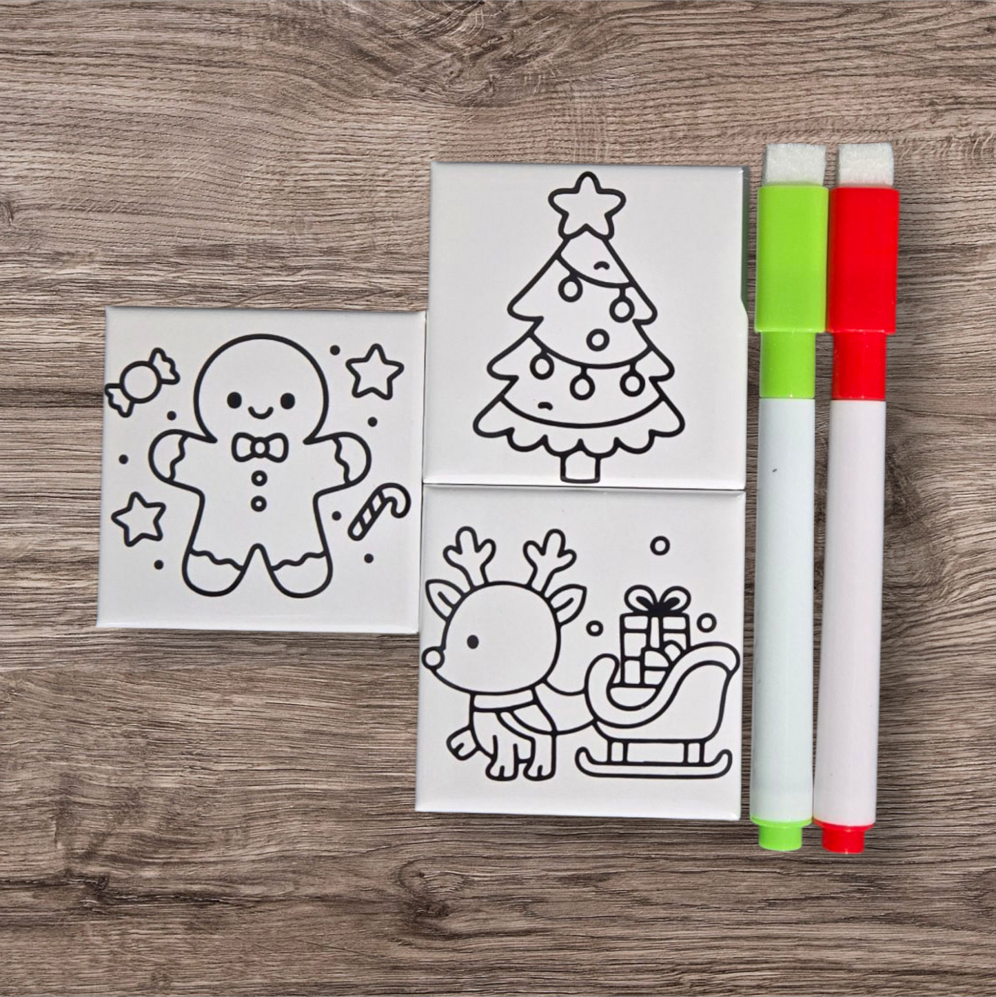 Dry Erase Christmas Magnets