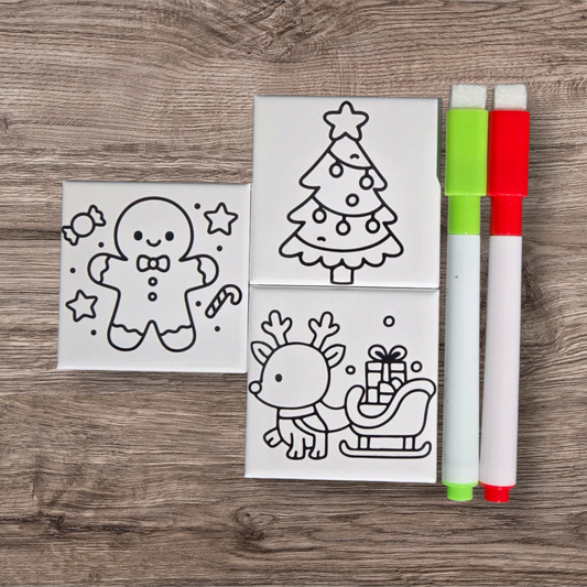 Dry Erase Christmas Magnets