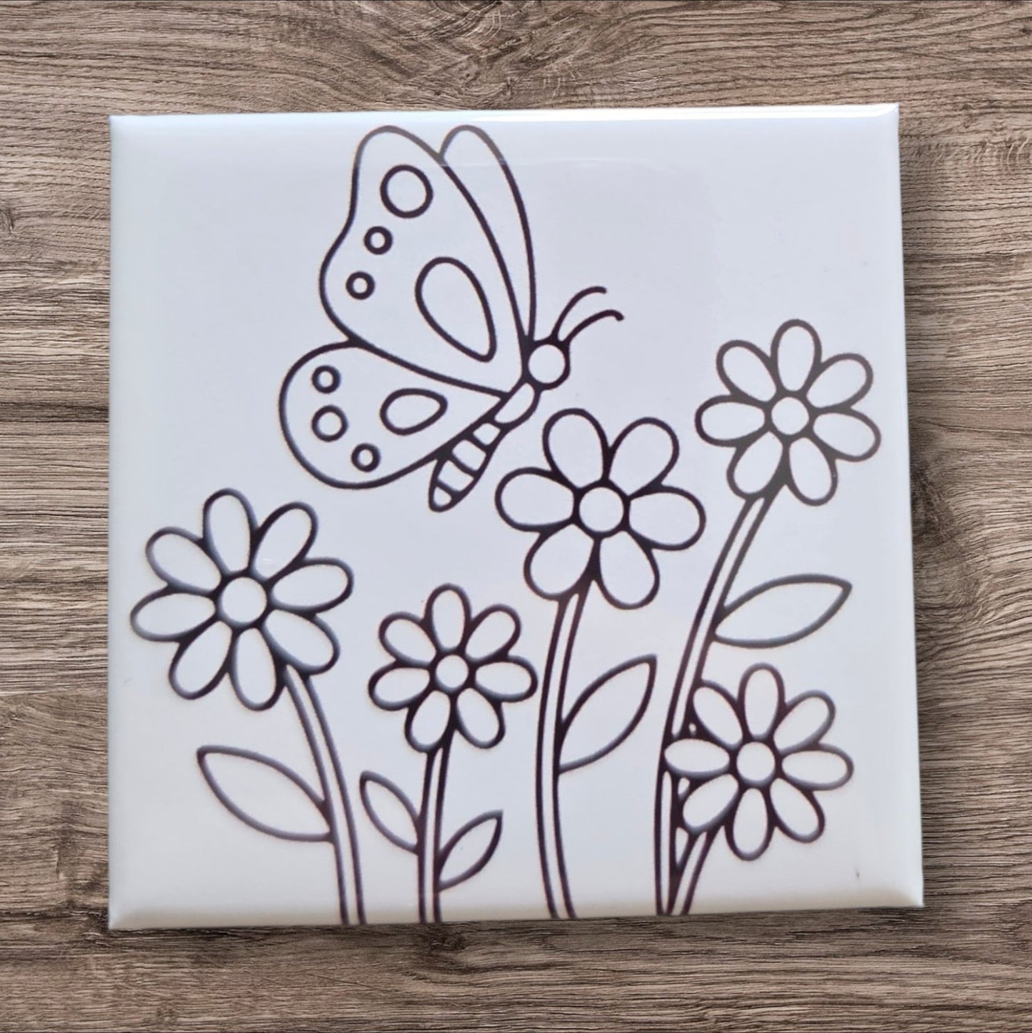 Dry Erase Coloring Magnets- Flowers