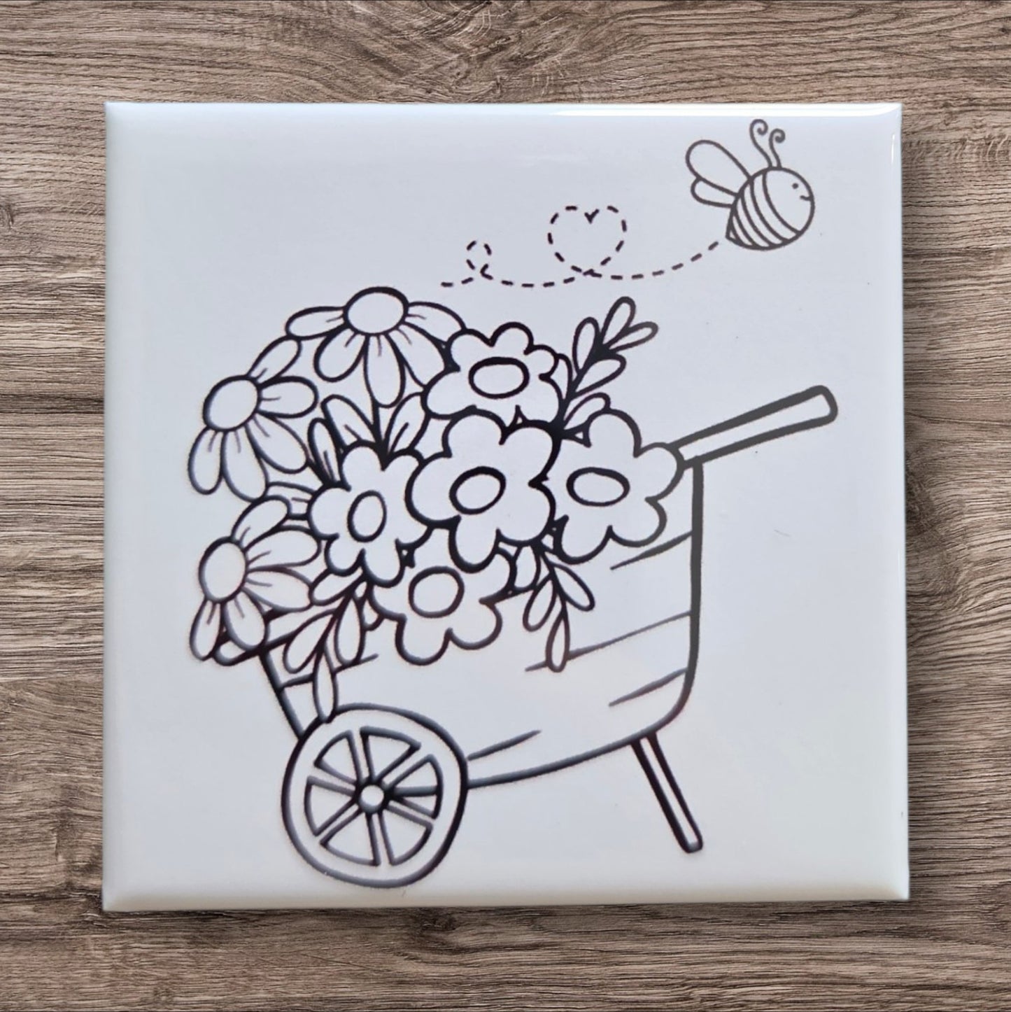 Dry Erase Coloring Magnets- Flowers