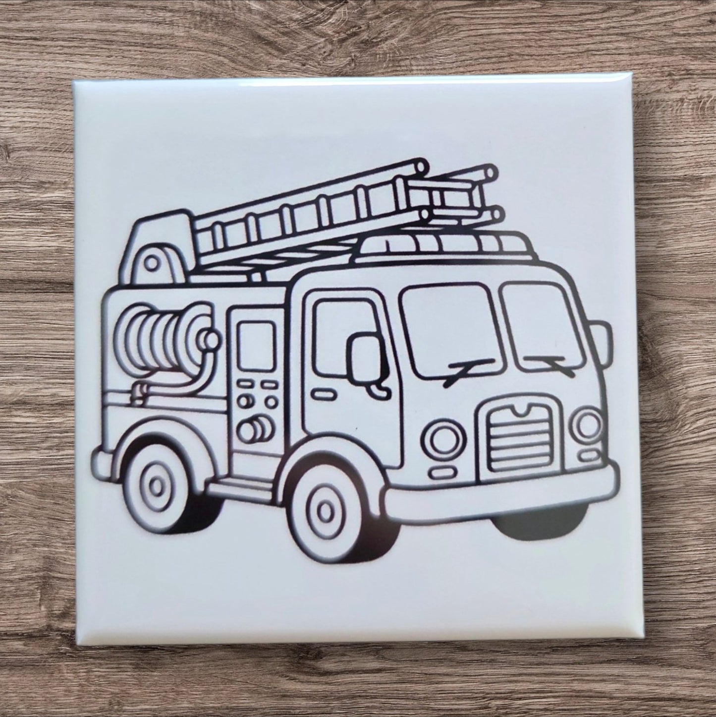Dry Erase Coloring Magnets- Firefighter
