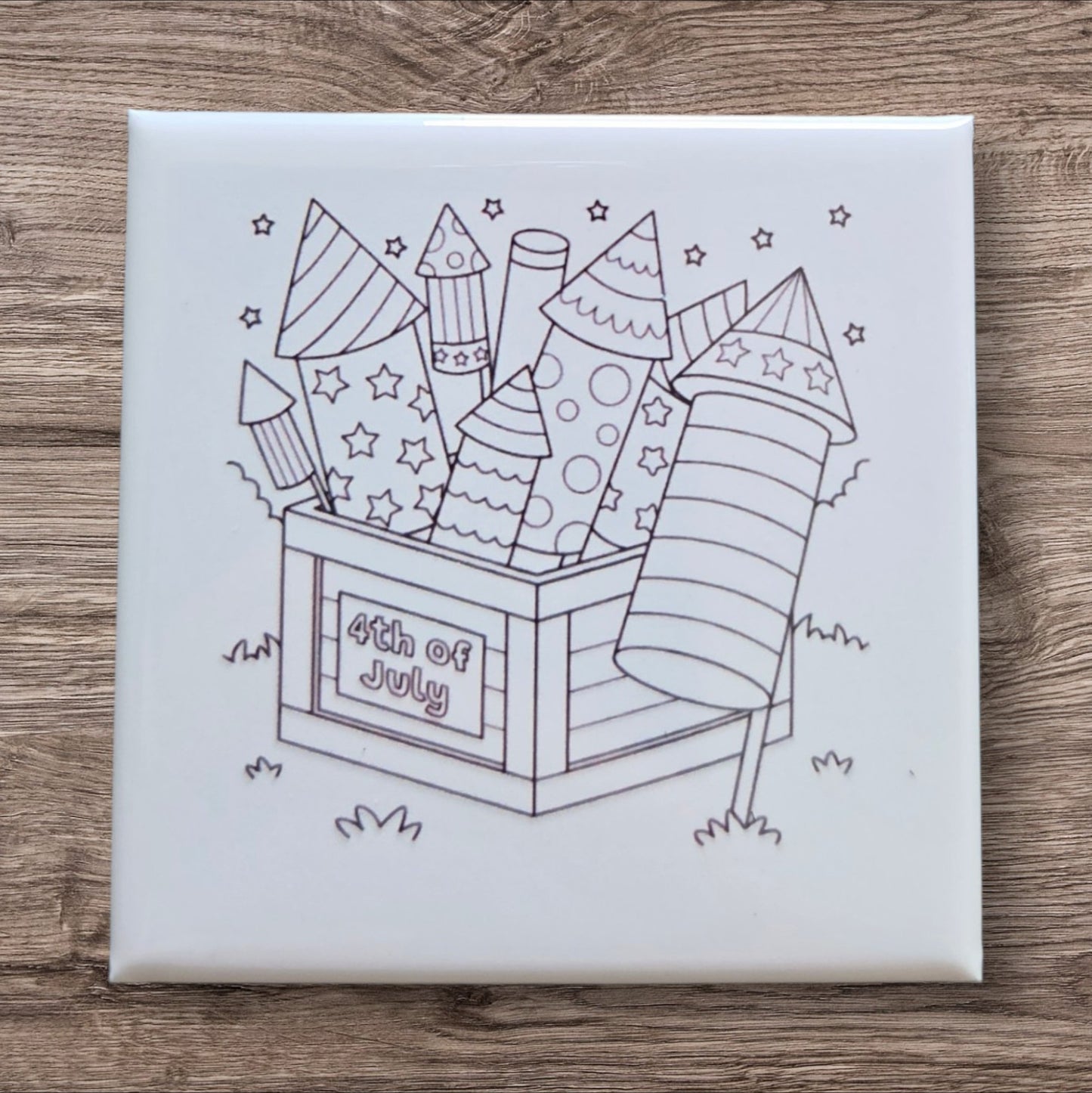 Dry Erase Coloring Magnets- 4th of July