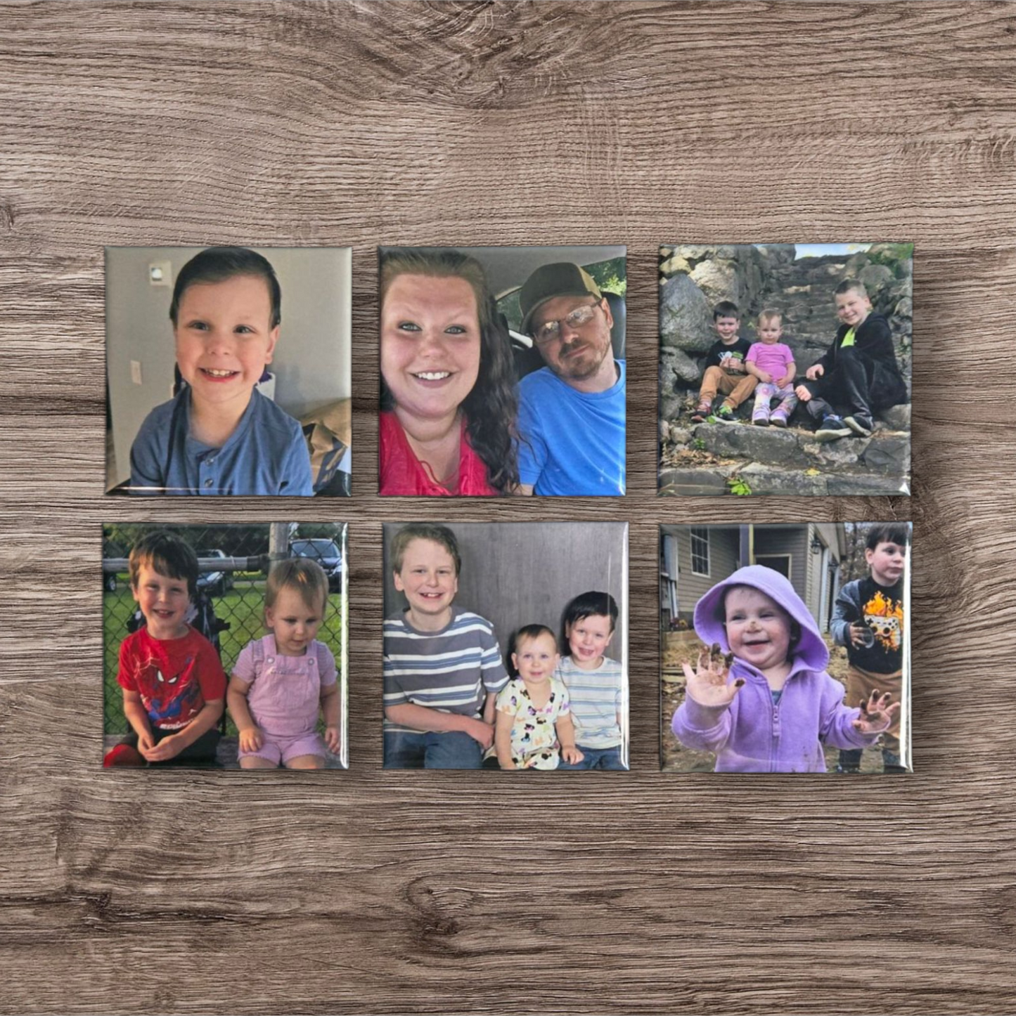 Square Custom photo magnets 2x2"