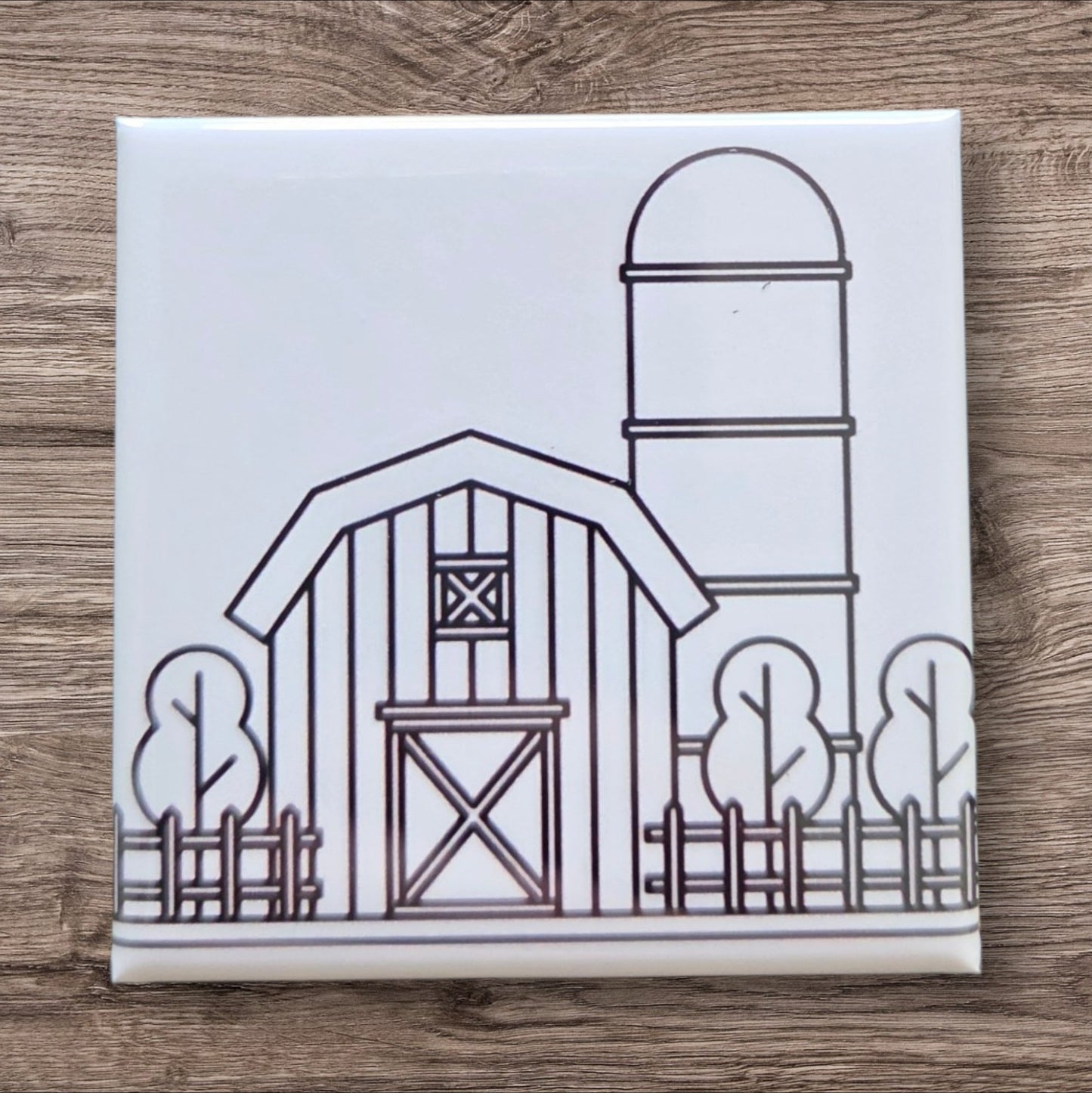 Dry Erase Coloring Magnets- Farmer