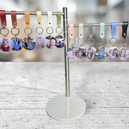 Custom Photo Leather Keychain