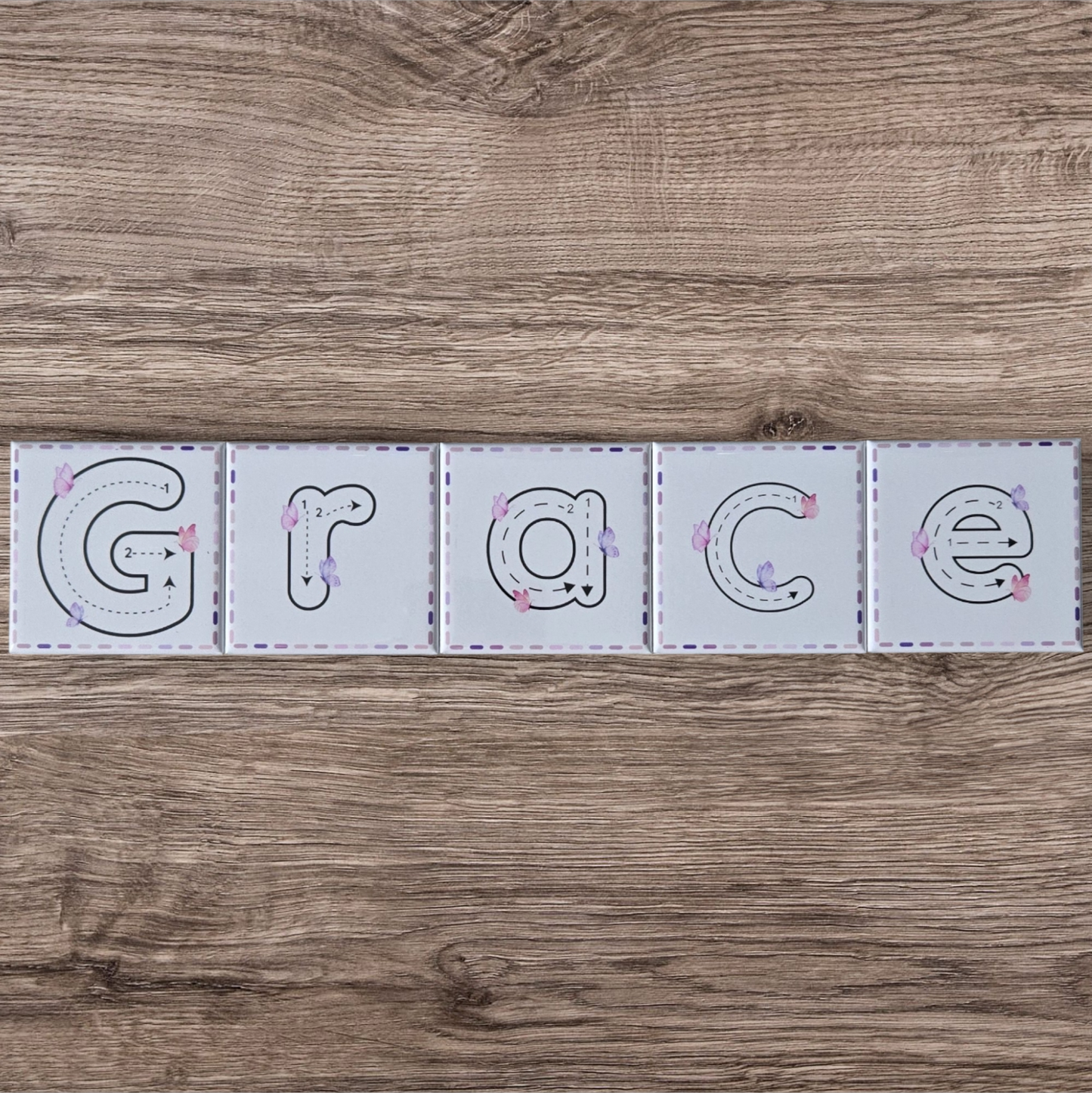 Dry Erase Custom Name Magnets- Butterflies