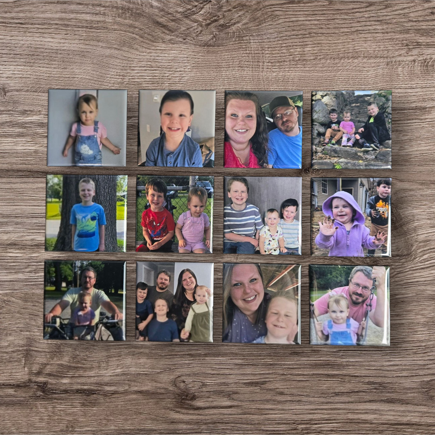 Square Custom photo magnets 2x2"