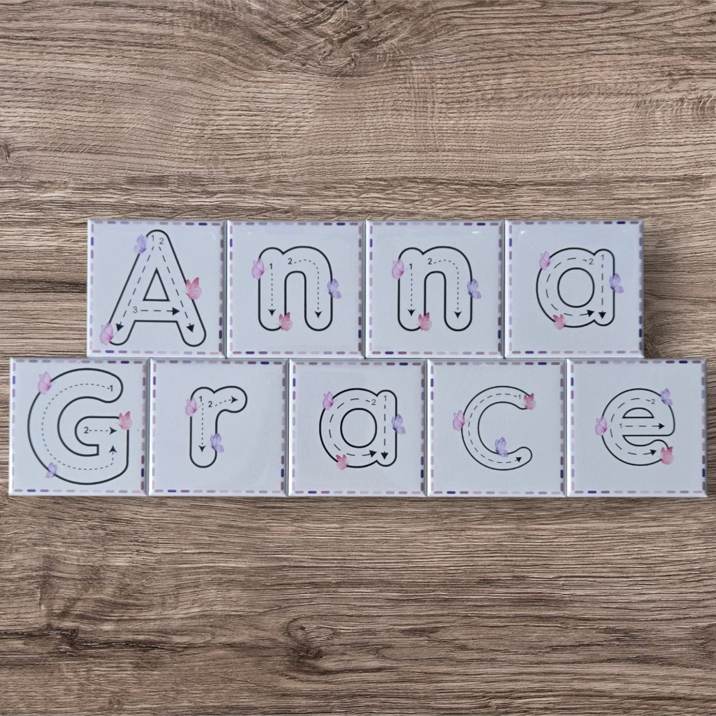 Dry Erase Custom Name Magnets- Butterflies