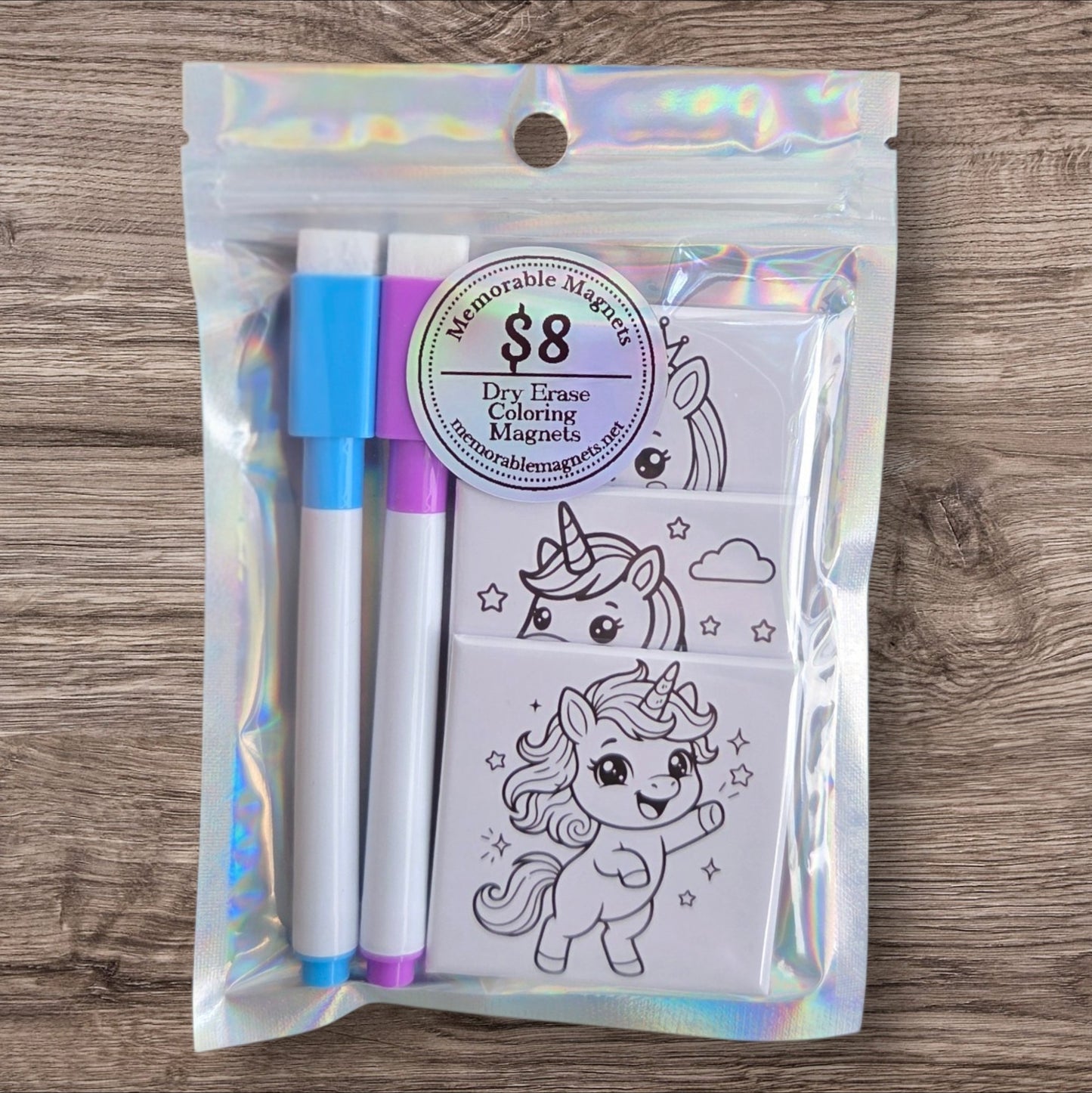 Dry Erase Coloring Magnets- Unicorn