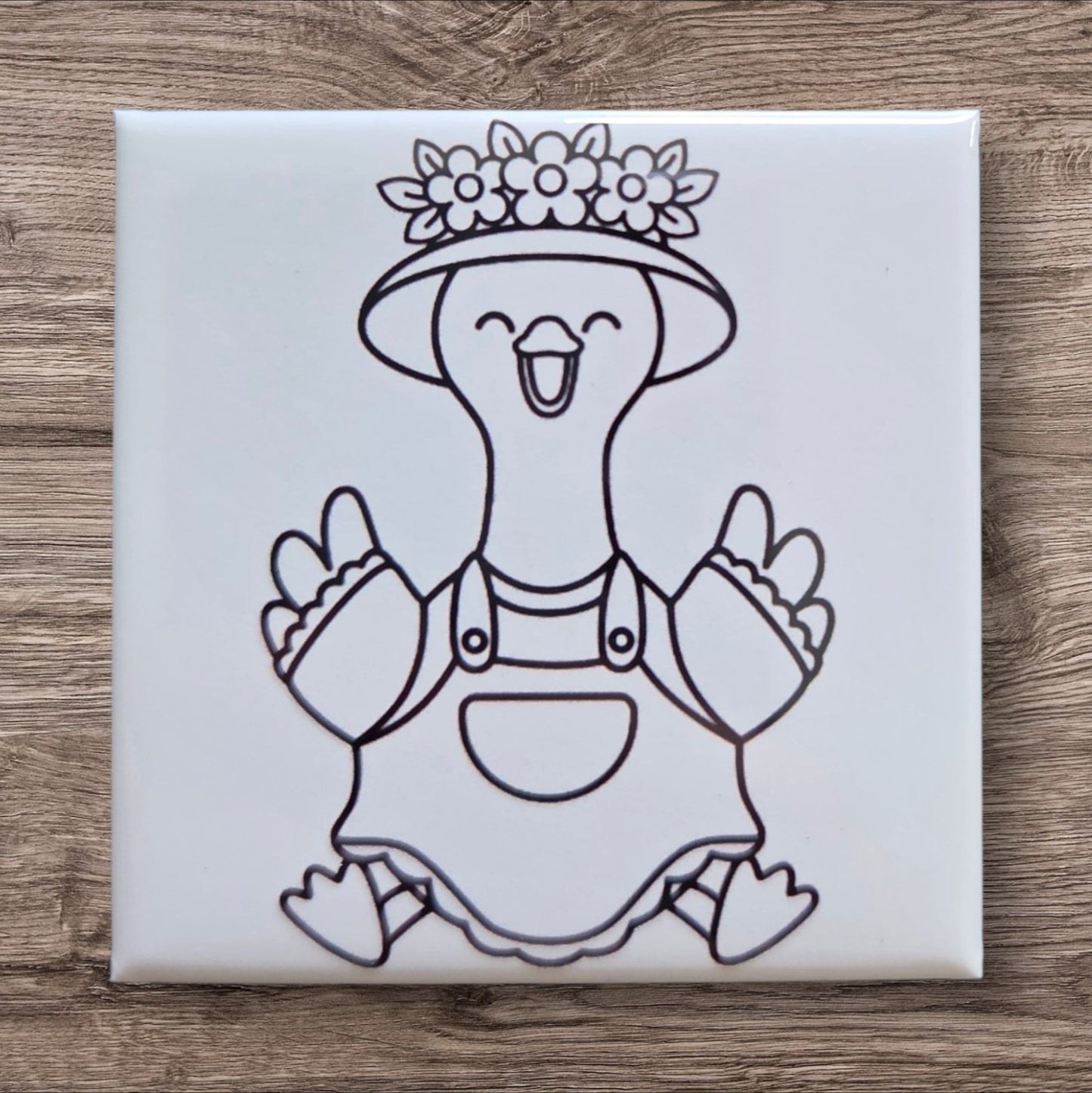 Dry Erase Coloring Magnets- Flowers
